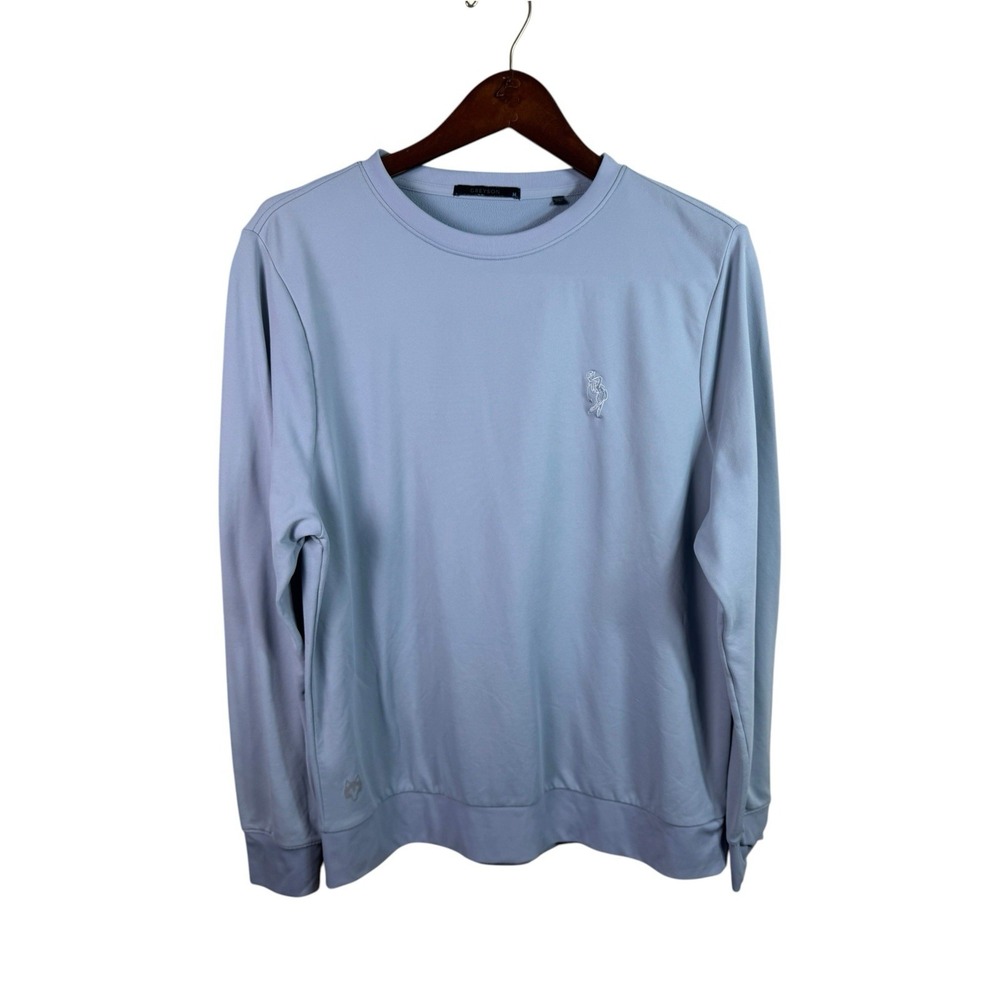 Greyson Mens Crewneck Sweatshirt Blue Size Medium Made In Peru